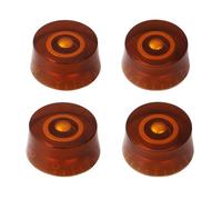 Banworks Boutons de commande de années 60 2 boutons de tonalité et 2 boutons de volume Boutons de vitesse Métrique 6 mm 18 cannelures pour Epiphone Les Paul SG JT/XN-02 Ambre Blanc