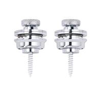 Banworks Boutons de sangle à verrouillage rapide tête plate Straplocks de sécurité | pour guitares acoustiques/électriques basse Strat Tele Les Paul paquet de 2 JT/DSBDK-02 Chrome