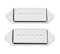 Banworks Capots de micro en plastique P90 pour guitare électrique Capots de micro à oreilles de chien P90 50 mm Capots de micro de manche pour Epiphone Les Paul LP JT/SYQG-06 Chrome