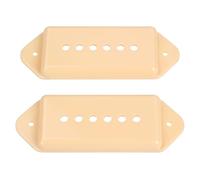 Banworks Capots de micros en plastique P90 pour guitare électrique Capots de micros P90 Dog Ear 50 mm / 52 mm Capots de micros manche/chevalet pour Epiphone Les Paul LP JT/SYQG-06 Chrome