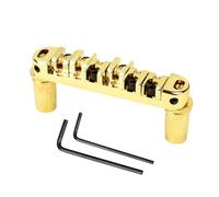 Banworks Chevalet à rouleaux verrouillable électrique Chevalet à selle à rouleaux Tune-O-Matic Espacement des cordes de 51,5 mm pour EPI Epiphone/Gibson LP Les Paul/SG/ES JT/GDQQ-02 Doré
