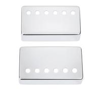 Banworks Housses de micros Humbucker en métal pour guitare électrique 50 mm (1-31/32 pouces) / 52 mm (2-3/64 pouces) Housses de micros manche/chevalet pour Lot de 2 JT/SYQG-03 Chrome