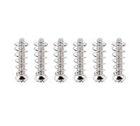 Banworks Imperial #6-32 UNC × 1,9 cm Lot de 6 vis de montage à bobine simple avec ressorts de réglage de la hauteur pour Fender Stratocaster ST USA/MEX Chrome
