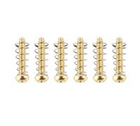 Banworks Imperial #6-32 UNC × 1,9 cm Lot de 6 vis de montage à bobine simple avec ressorts de réglage de la hauteur pour Fender Stratocaster ST USA/MEX JT/SYQLS-04 Doré