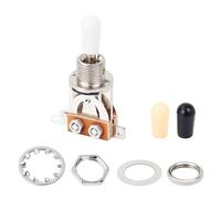 Banworks Interrupteur à bascule métrique à 3 voies pour guitare style Les Paul Epiphone EPI LP JT/DWQ-01 Chrome avec pointe blanche