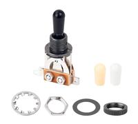 Banworks Interrupteur à bascule métrique à 3 voies pour guitare style Les Paul Epiphone EPI LP JT/DWQ-01 Gun Black avec pointe noire