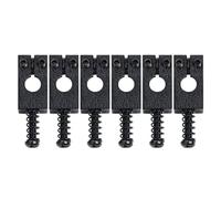 Banworks Jeu de pontets de chevalet vibrato de style PRS de 10,5 mm (13/32") en laiton pour guitares électriques Strat ST Espacement des cordes de 52,5 mm (2-1/16") Lot de 6 JT/QM-05 Noir