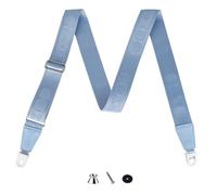 Banworks JT/BD-01 Sangle d'épaule à dégagement rapide en nylon avec extrémité en cuir véritable pour guitare électrique/basse, guitare acoustique, ukulélé JT/BD-01 Bleu clair 50 mm x 2 mm d'épaisseur