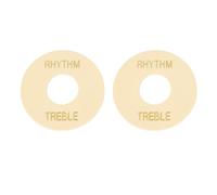 Banworks JT/DWQDP-01 Lot de 2 rondelles de plaque d'interrupteur à bascule pour guitare électrique Gibson/Epiphone Les Paul Style Guitares Crème avec inscription dorée
