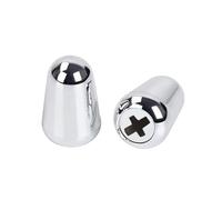 Banworks JT/DWQM-05 Lot de 2 capuchons d'interrupteur à 3 voies pour guitare électrique Fender Squier Strat ST Tele Chromé