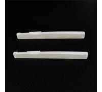Banworks JT/XZ-11 Lot de 2 écrous de guitare acoustique à 6 cordes 72 x 3 x 9 mm Rayon supérieur R400 en os de bovin véritable pour guitare folk/classique Blanc