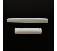 Banworks JT/XZ-16 Lot de 2 sillets et selle en os de bovin à 6 cordes pour guitare acoustique YMH FG avec selle de chevalet FG75 courbe R400 Blanc