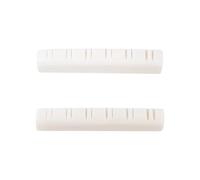 Banworks JT/XZ-19 Lot de 2 écrous pour guitare acoustique à 12 cordes, espacement des cordes 40,46 mm, courbe R400, pièces de rechange pour guitare acoustique, blanc