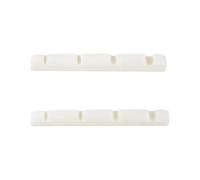 Banworks JT/XZ-22 Lot de 2 écrous pour basse électrique à 4 cordes, espacement des cordes 32 mm, remplacement pour guitare basse électrique, blanc