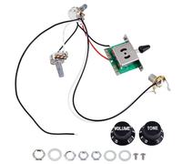 Banworks Kit de faisceau de câblage pour guitare électrique 1 tonalité 1 volume pré-câblé 5 voies 250 K 1A1B Mini pots avec prise de sortie 6,35 mm pour Fender de style moderne Fender Squier