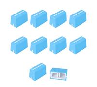 Banworks Lot de 10 boutons de rechange pour manette de mixage, console Pioneer DJM/DDJ/XDJ Denon Numark AKAI RANE VESTAX - Bleu/blanc - 4 mm
