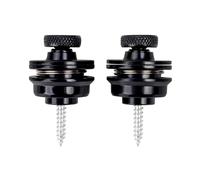 Banworks Lot de 2 boutons de verrouillage à dégagement rapide pour sangles de sécurité à tête plate pour guitares acoustiques/électriques JT/DSBDK-02 Noir