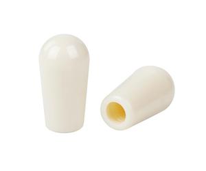 Banworks Lot de 2 capuchons de sélecteur de micro M4 à 3 voies pour guitare électrique Epiphone EPI Les Paul LP SG Blanc vintage 4 mm