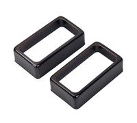 Banworks Lot de 2 couvercles de micros Humbucker en laiton ouvert avec anneau de cadre Humbucker en forme de O pour guitare électrique JT/SYQG-08 Noir