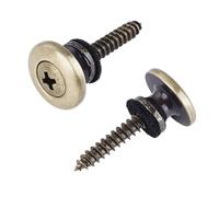 Banworks Lot de 2 embouts de sangle de guitare avec rondelles en feutre et vis de montage robustes de 2,9 cm de long et 0,4 cm de diamètre pour guitare électrique Gibson Epiphone Les Paul SG - Laiton