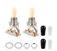 Banworks Lot de 2 interrupteurs à bascule à cadre court 3 voies style vintage pour guitare Epiphone EPI LP Les Paul Style Guitare JT/DWQ-02 Chromé