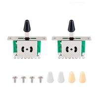 Banworks Lot de 2 interrupteurs à bascule métriques 5 positions pour guitare électrique Fender / Squier Stratocaster Strat ST Telecaster Tele Style Guitare électrique JT/DWQ-09