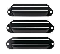 Banworks Lot de 3 caches de micro pour guitare électrique - Cache de micro à double bobine Hot Rail - Mini cadre de protection Humbucker pour guitares Stratocaster - JT/SYQG-05 - Noir