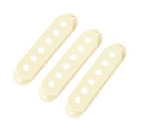 Banworks Lot de 3 housses de micro SSS 48 mm/50 mm/52 mm en plastique à bobine unique pour guitares électriques Squier Stratocaster Strat ST SQ Style JT/SYQG-11 Blanc vintage