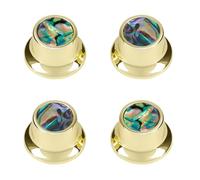 Banworks Lot de 4 boutons de contrôle de guitare - Taille métrique 18 cannelures - 2 volumes et 2 tons - Boutons de contrôle en ormeau pour guitares électriques Epiphone Les Paul LP SG Squier Strat ST