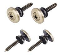 Banworks Lot de 4 embouts de sangle de guitare avec rondelles en feutre et vis de montage robustes de 2,9 cm de long et 0,4 cm de diamètre pour guitare électrique Gibson Epiphone Les Paul SG 4 pièces