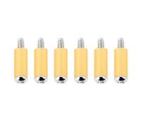 Banworks Lot de 6 vis de montage à bobine simple pour micro de guitare impériale #6-32 UNC × 1,9 cm avec tube en caoutchouc pour Fender Stratocaster Strat ST JT/SYQLS-08 Chrome