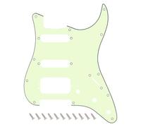 Banworks Pickguard 11 trous HSS Stratocaster 3 trous à angle rond pour Fender Lonestar/Deluxe/Professional Série I Stratocaster JT/HB-23 3 plis Vert menthe