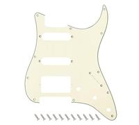 Banworks Pickguard 3 plis Strat HSS Pickguard 11 trous pour guitare électrique SSH Scratch Plate pour Stratocaster ST JT/HB-02 standard de style moderne américain/mexicain Ivoire