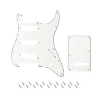 Banworks Pickguard 3 plis Strat SSS Pickguard 11 trous Plaque anti-rayures avec plaque arrière Tremolo 6 trous Cache-tremolo pour Stratocaster ST JT/HB-08 de style moderne américain/mexicain