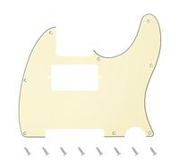 Banworks Pickguard 3 plis Tele HS/HH Pickguard 8 trous pour guitare électrique avec plaque anti-rayures pour Telecaster standard de style moderne américain/mexicain JT/HB-04 Cream
