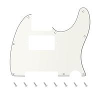 Banworks Pickguard 3 plis Tele HS/HH Pickguard 8 trous pour guitare électrique Plaque anti-rayures pour Telecaster standard de style moderne américain/mexicain JT/HB-04 Blanc vintage