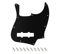 Banworks Pickguard de basse jazz 1 pli 10 trous J Bass JB Scratch plaque pour USA/Mexicain Style moderne Fender Jazz Bass JT/HB-11 Noir