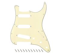 Banworks Pickguard électrique 3 couches 11 trous américain ST SSS | Plaque de protection pour guitare pour Fender Stratocaster Standard de style moderne USA/Mexique Strat ST JT/HB-01 Crème