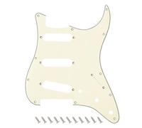 Banworks Pickguard électrique 3 couches 11 trous américain ST SSS | Plaque de protection pour guitare pour Fender Stratocaster Standard de style moderne USA/Mexique Strat ST JT/HB-01 Ivoire