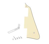 Banworks Pickguard Les Paul à 3 plis avec support en acier inoxydable LP Plaque de protection à 2 trous pour guitare électrique Epiphone EPI Les Paul LP JT/HBTZ-02 Crème