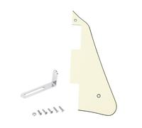 Banworks Pickguard Les Paul à 3 plis avec support en acier inoxydable LP Plaque de protection à 2 trous pour guitare électrique USA Gibson Les Paul LP JT/HBTZ-01 Ivoire