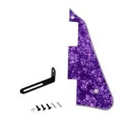 Banworks Pickguard Les Paul à 4 plis avec support en acier inoxydable LP Pickguard à 2 trous pour guitare électrique USA Gibson Les Paul LP JT/HBTZ-01 Violet nacré
