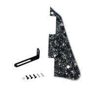 Banworks Pickguard Les Paul à 4 plis avec support en acier inoxydable LP - Plaque de protection à 2 trous pour guitare électrique USA Gibson Les Paul LP JT/HBTZ-01 - Noir nacré