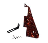 Banworks Pickguard Les Paul à 4 plis avec support en acier inoxydable LP - Plaque de protection à 2 trous pour guitare électrique Epiphone EPI Les Paul LP JT/HBTZ-02 - Marron foncé écaille de tortue