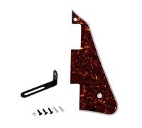 Banworks Pickguard Les Paul à 4 plis avec support en acier inoxydable LP - Plaque de protection à 2 trous pour guitare électrique USA Gibson Les Paul LP JT/HBTZ-01 - Marron foncé - Écaille de tortue