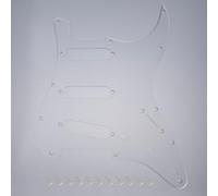 Banworks Pickguard pour guitare électrique Strat SSS - 1 épaisseur - 11 trous - Pour guitare électrique américaine/mexicaine - Style moderne standard - Fender Stratocaster ST JT/HB-01 - Transparent