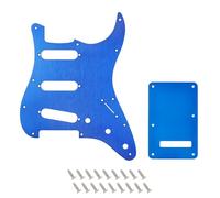 Banworks Pickguard SSS pour Stratocaster SSS en aluminium traité CNC 1 pli 11 trous avec plaque arrière 6 trous pour Stratocaster ST JT/HB-08 Style moderne américain et mexicain Bleu