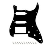 Banworks Pickguard Strat HSS avec découpe de chevalet FR, découpe Humbucker à angle carré, compatible avec Humbuckers couverts et découverts, plaque anti-rayures ST 3 plis 11 trous pour Fender Strat