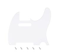 Banworks Pickguard vintage 5 trous pour guitare électrique 1 pli pour guitare électrique américaine/mexicaine style vintage Fender Telecaster JT/HB-18 Blanc