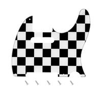 Banworks Pickguard vintage à 5 trous pour guitare électrique 1 pli - Pour Fender de style vintage américain/mexicain - Telecaster JT/HB-18 - Motif damier